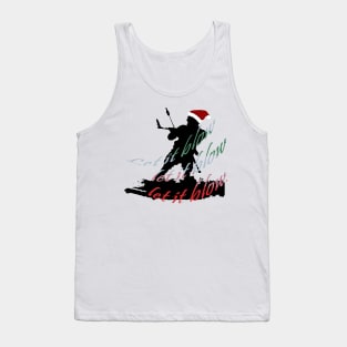 Kitesurfing Festive Christmas Seasonal Novelty Vector Tank Top